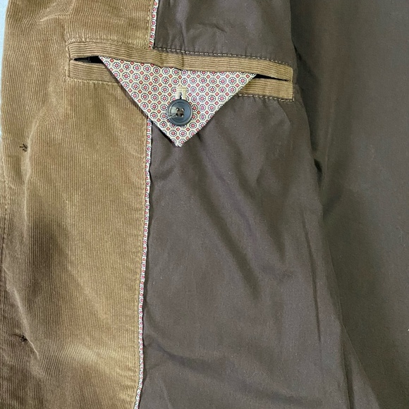 Gap Mens M Brown Corduroy Button Up Cotton Lined Casual Office Creepy Blazer. - Picture 9 of 16
